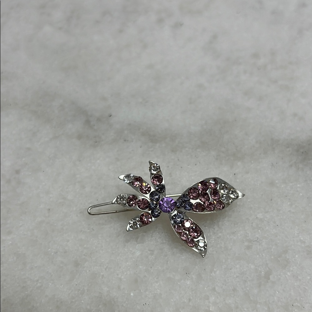 Leaves Rhinestones Hair Clip